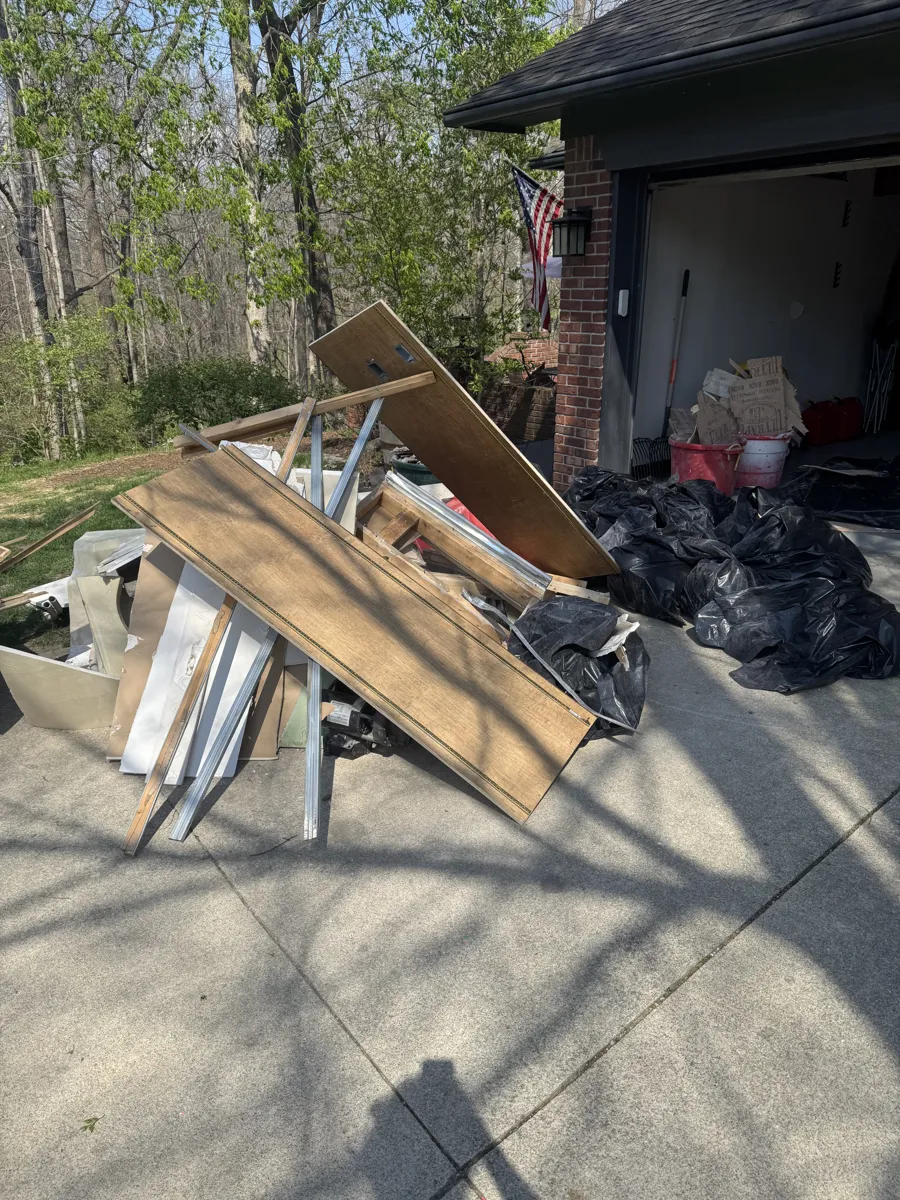 Truck bed loaded with furniture for haul-away